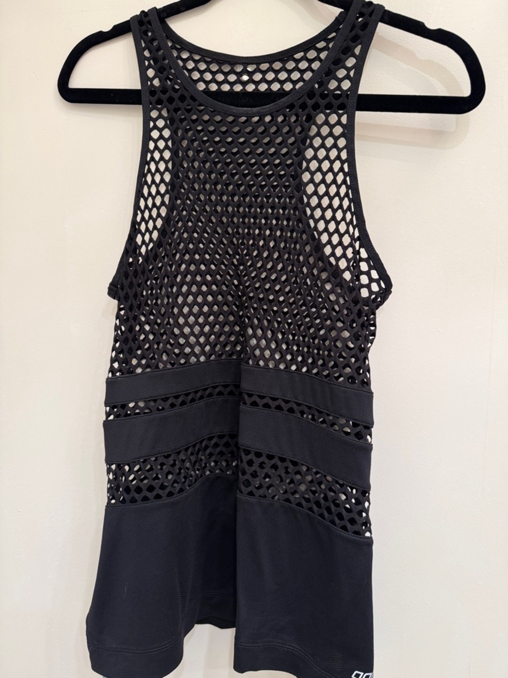 Lorna Jane Black Mesh Racerback Tank